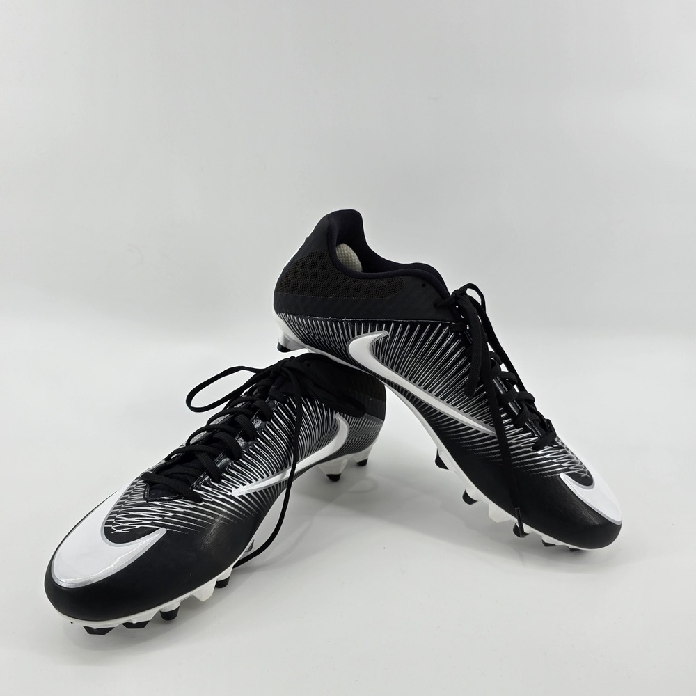 Nike Vapor Speed Football Cleats Mens Low Top Black White 847097-011 Size‎ 13.5